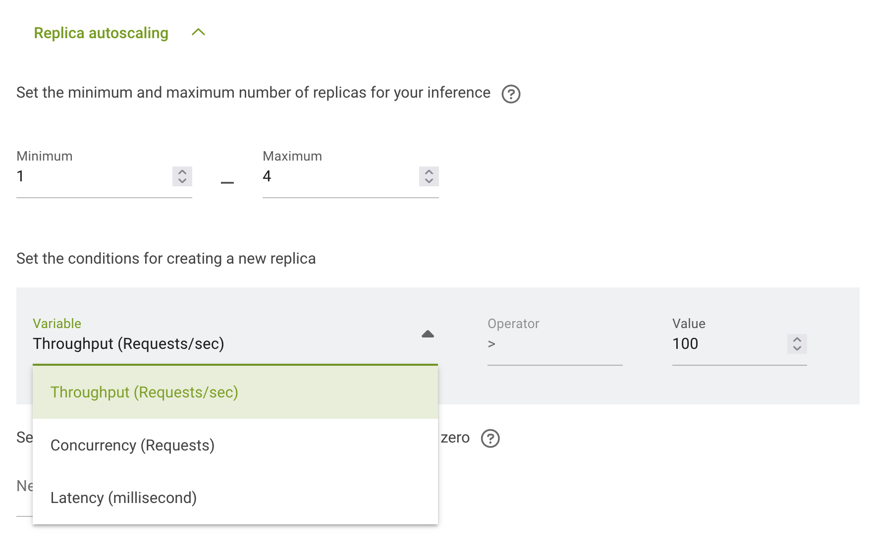 How to configure autoscaling for inference workload