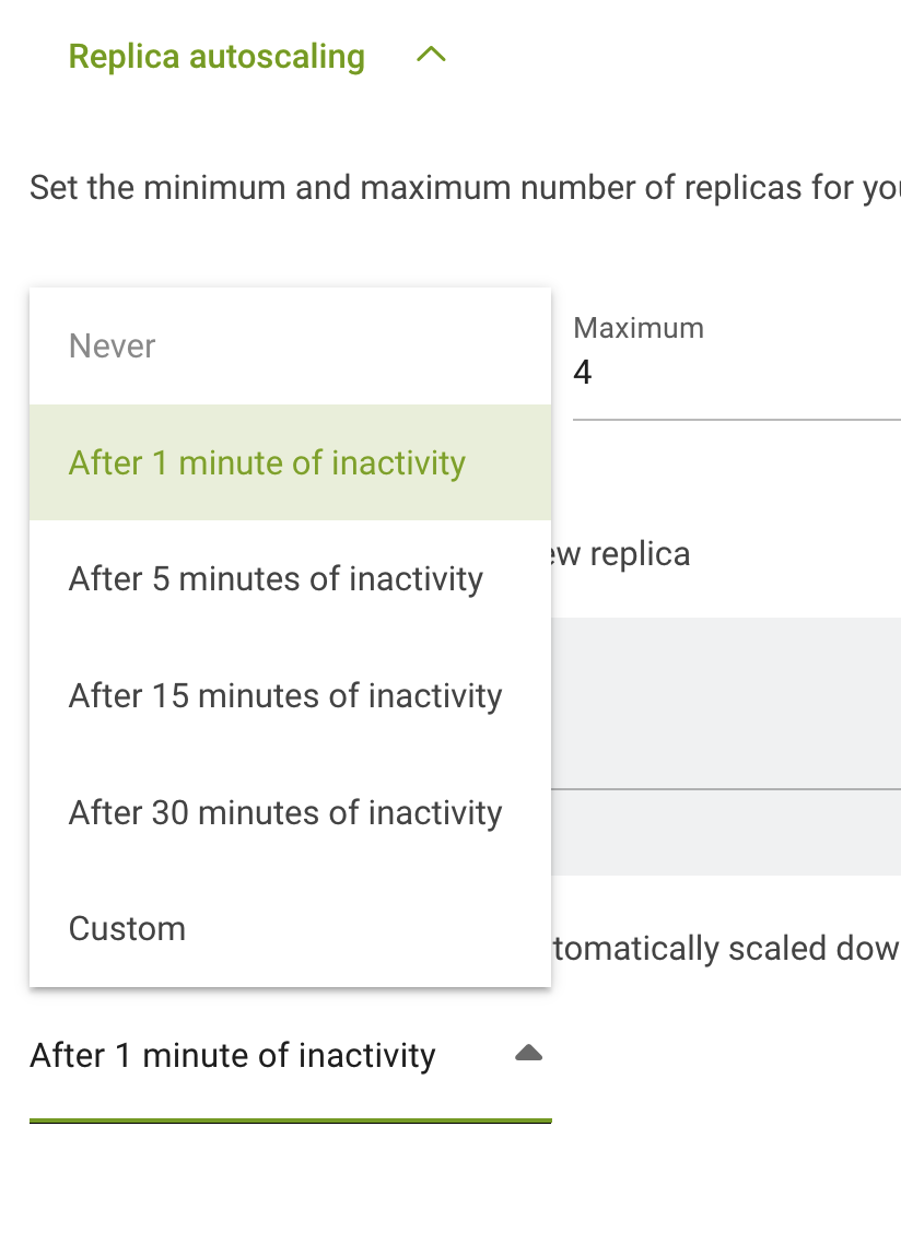 How to create inference workload autoscaled from 0