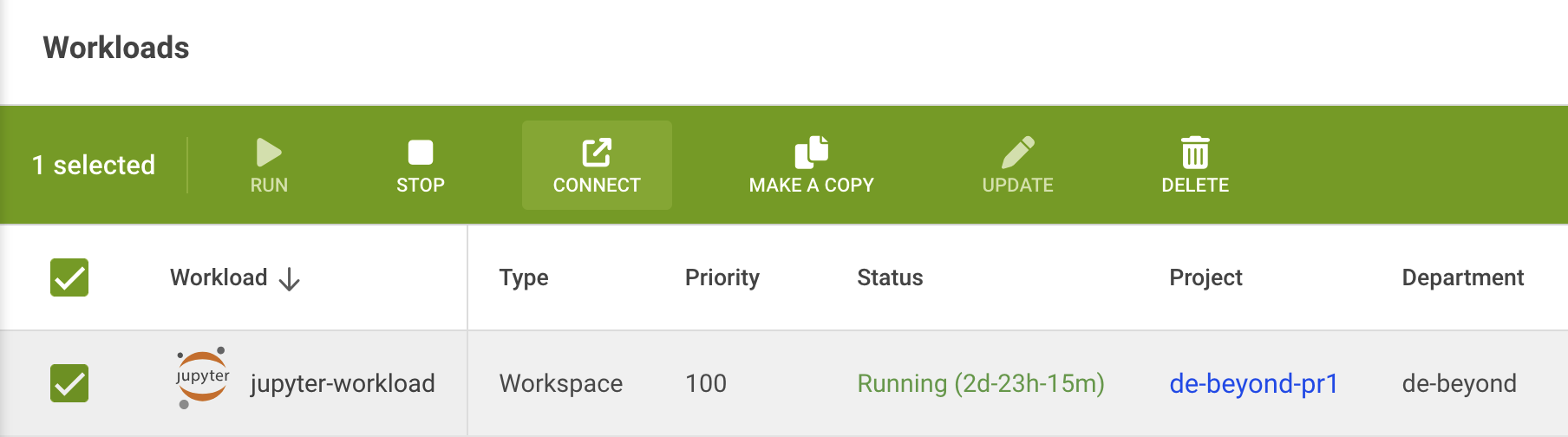 How to deploy Jupyterlab workload